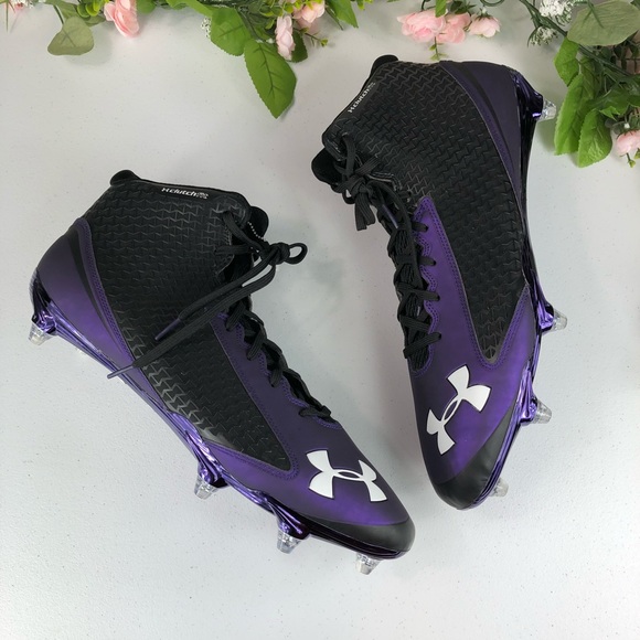 Cleats Under Armour Clutch Fit Purple Size 16 - Picture 4 of 8